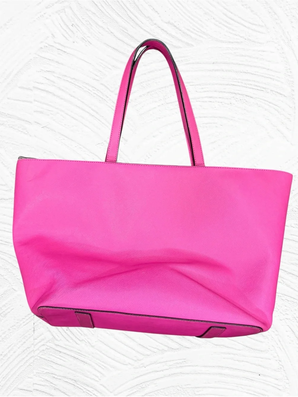 Kate Spade NY Newbury Lane Jules Pink Leather Large Tote Hot Barbie Pink